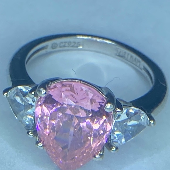 Beautiful 925 Sterling Silver tourmaline and cubic zirconia - Picture 6 of 6